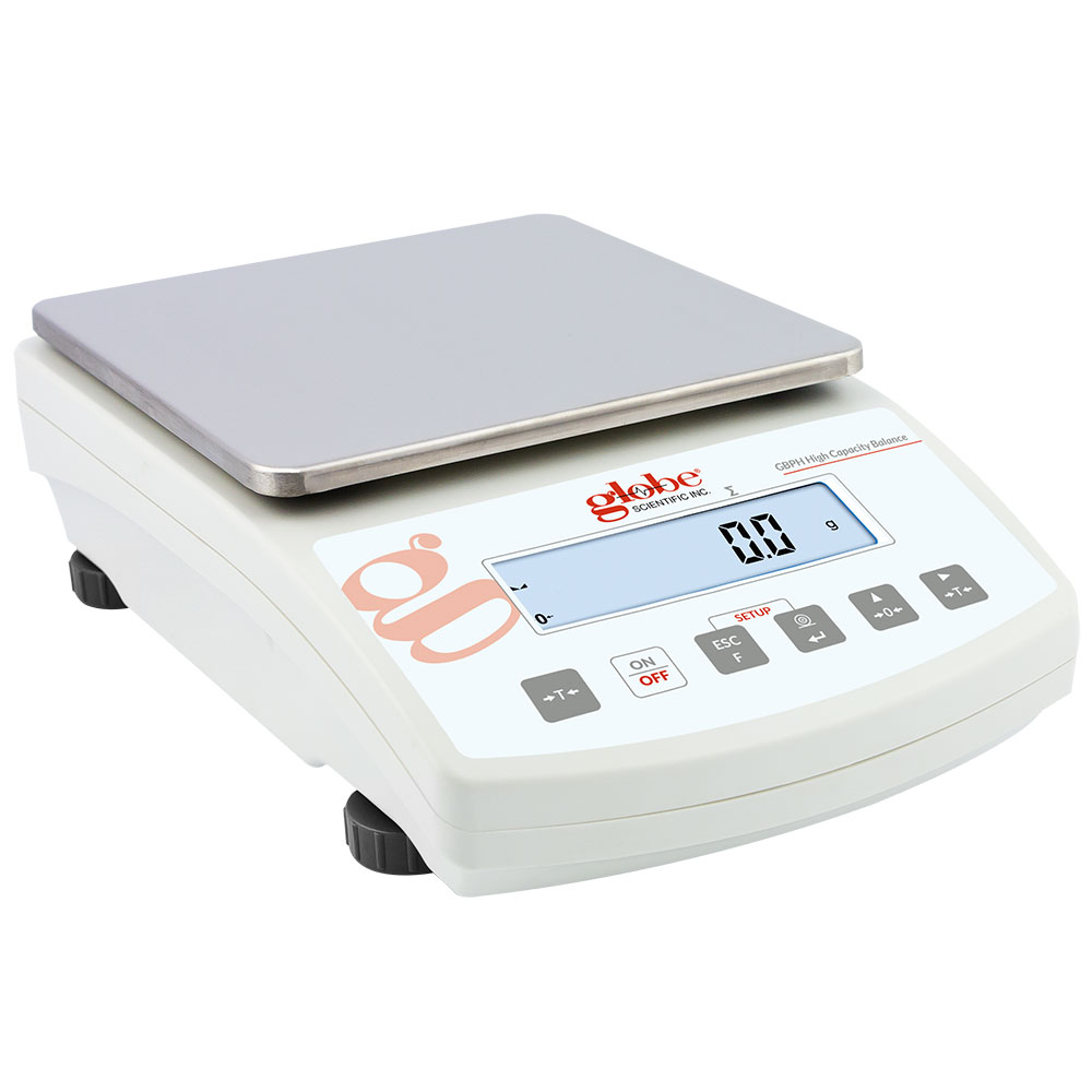 Globe Scientific Balance, Toploading, Precision, High Capacity, Portable, 10000g x 0.1g, External Calibration, 100-240V, 50-60Hz, Rechargeable Internal Battery laboratory scale;analytical balance;weighing balance;lab scale;analytical scales;laboratory balance;scales lab;calibrated weighing scales
